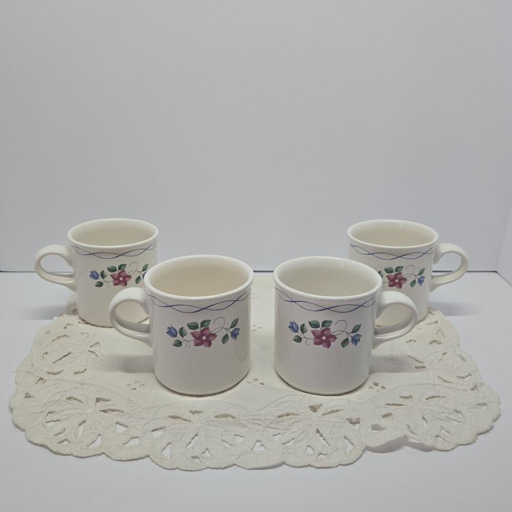 4 PFALTZGRAFF USA "BONNIE BRAE" MUGS - 10oz - Vintage